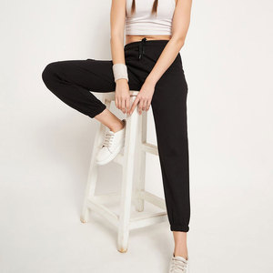 Pantalon décontracté en coton à quantité minimale de commande basse pour femmes, taille haute, vêtements d'extérieur droits pour femmes - Product Image 5