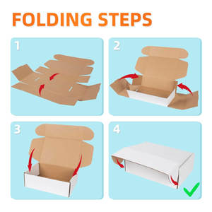 Ensemble de nouvelles boîtes d'expédition en carton ondulé blanc-Expéditeurs de littérature aux prix d'usine en gros en vrac - Product Image 5