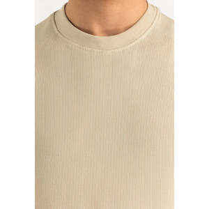 T-shirt en maille coupe régulière oversize MN-TS-SS26-024-C 200 grammes, style urbain, impression sérigraphique haute performance - Product Image 2