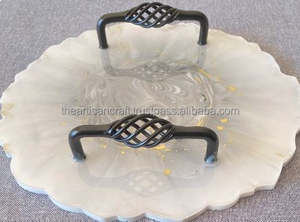 ถาดเรซิ่นทรงกลมสำหรับตกแต่งบ้านสุดหรูงานฝีมือสุดหรู - Product Image 4