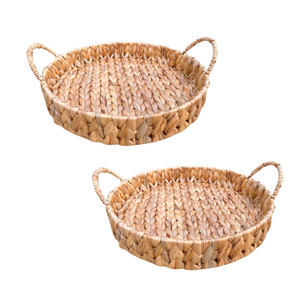 Vietnam Wholesale WATER HYACINTH TRAY <b>FRUIT</b> <b>STORAGE</b> BASKET Serving Drinks, Snacks, Home Decor Sustainable Decorative Basket - Product Image 1