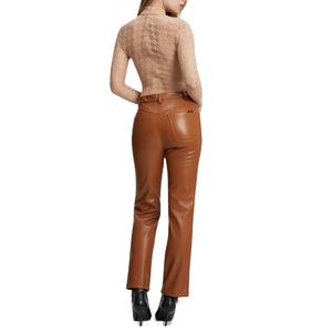 Haute qualité personnalisé femmes en cuir Satin mi droite solide salopette fermeture éclair bouton imperméable XL taille respirant lavé nouveau - Product Image 4