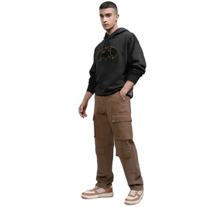 New Arrival Men's Custom Embroidery Hoodies <b>Winter</b> Thick Cotton Sweatshirts with Solid Pattern and Hooded Collar - Product Image 1