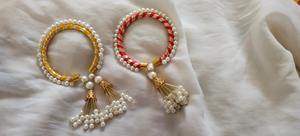 Favor de Haldi Mehendi, brazalete de hilo de seda, regalo de boda indio, brazalete de seda, joyería de moda, regalo de Sangeet, brazalete de borla - Product Image 3