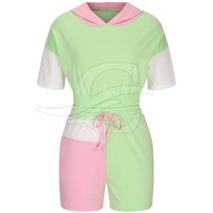 Nouvelle Collection 2025 : Ensemble Short et Hoodie Femme Streetwear Léger et Respirant 100% Coton – Vente en Ligne - Product Image 2