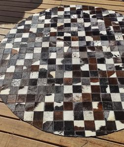 Vente en gros de tapis patchwork pelucheux en cuir de luxe tapis personnalisés d'usine modernes pour le salon meilleur prix bas - Product Image 2