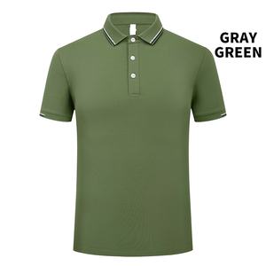 เสื้อเชิ้ตผ้าคอตตอน220ก. สำหรับผู้ชายผ้าถักแบบลำลองแห้งเร็วปักโลโก้ได้ตามต้องการ - Product Image 4