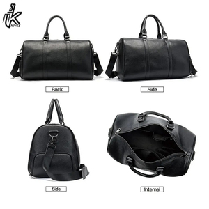 Sac de voyage de luxe en cuir véritable, sac à bandoulière unique avec compartiment à chaussures, best-seller - Product Image 5