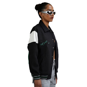 Premium Varsity Jacket para hombres Custom Puff Impreso Logo Casual Chaqueta de los hombres al por mayor Hombres Vintage Béisbol Letterman Chaquetas - Product Image 3
