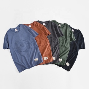 2024 nouveauté haute qualité 100% coton Boxy poids lourd unisexe T-Shirts personnalisé imprimé et Logo en relief - Product Image 4