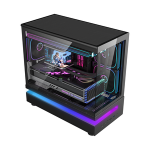 Boîtier PC MicroATX Gaming Ruix Galaxy SE 2026 Nouveau Design, Boîtier d'ordinateur de bureau type aquarium avec panneaux en verre trempé et bandes <span class=keywords><strong>LED</strong></span> ARGB - Product Image 3