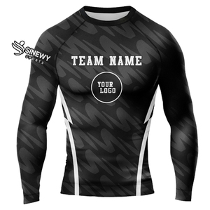 Rash Guard Gear pour BJJ MMA Jiu Jitsu Sublimation personnalisée manches complètes Rash Guard Jiu jitsu kimono - Product Image 6