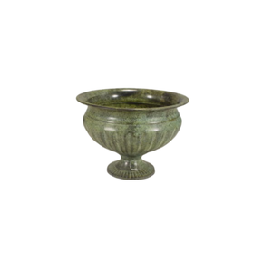 <b>Vintage</b> Antique Metal Garden Urns Round Shape With Pedestal for Outdoor Garden Decorative Modern Look Metal <b>Plants</b> <b>Pot</b> - Product Image 6