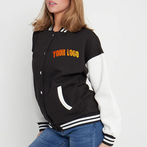 Veste universitaire de baseball OEM/ODM de haute qualité pour femmes toile personnalisée broderie Logo lourd chaud hiver printemps Letterman - Product Image 6