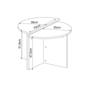 Chic Moderne Multifonctionnel Qualité Élégant Conçu Européen Dolunay Table Basse Multi-Usages Istanbul Noyer Anthracite - Product Image 5
