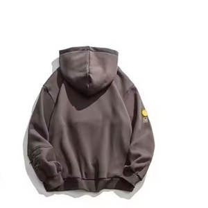 เสื้อฮู้ดแบบสวมหัวสำหรับผู้ชายสีพื้นพิมพ์ลายพัฟสไตล์ใหม่ล่าสุดสำหรับฤดูหนาว - Product Image 2