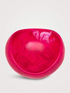 Cuenco de resina de lujo para servir hecho a mano efecto mármol brillante estilo elegante adecuado para ensaladas aperitivos o mesa decoración del hogar - Product Image 2