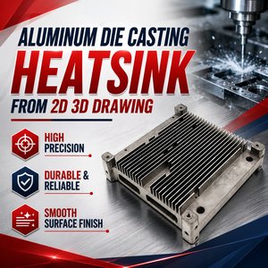 Dissipateur thermique en aluminium moulé sous pression à partir de dessins 2D et 3D - Product Image 3