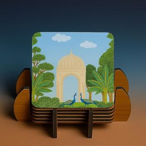 Eco Lifestyle Handcrafted Bohemian Style Round Wooden Printed Lightweight Handmade <b>Drink</b> <b>Coaster</b> for Interior Styling - Product Image 1