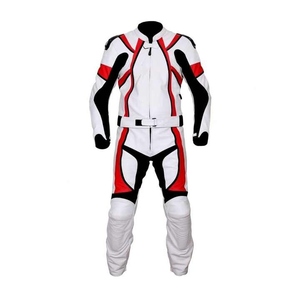 Combinaison de course de moto en cuir de vachette respirant personnalisée OEM 1-2 pièces pour la conduite de moto et les courses - Product Image 2