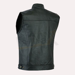 Hommes de haute qualité gilet de sport personnalisé coupe-vent Denim tissu poches hiver extérieur moto à la mode vêtements d'extérieur moto - Product Image 2