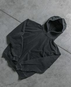 เสื้อฮู้ดดี้ผู้ชายทรงโอเวอร์ไซส์ ผ้าคอตตอน 100% ซันเฟดแบบวินเทจ ล้างสีแบบวินเทจ - Product Image 5