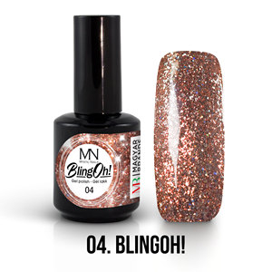 ยูวีแอลอีดีเจลกลิตเตอร์สีทาเล็บ-ผลิตในยุโรป-cpnp-น้ำตาล-เจลขัดเงา blingoh! 04-12มล.-เล็บลึกลับ - Product Image 1