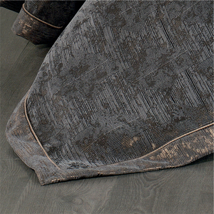 Guzide Sara Anthracite Grey 4-Piece Customized Classic Luxury Home <b>Bedspread</b> <b>Set</b> 100% Chenille Organic Woven Striped Washable An - Product Image 5