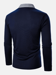 Polos de nuevo estilo para hombres, ropa de golf OEM de manga larga, polos transpirables de negocios para hombres - Product Image 3