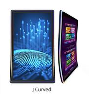 Factory Direct Sale 4K 43 49 55 Inch J Type or C Type Curve Touch Screen Monitor with Led Light Belt Light bar for Games