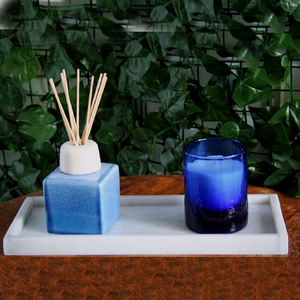 Accessoire de table en marbre blanc 30 cm x 15 cm - Product Image 6