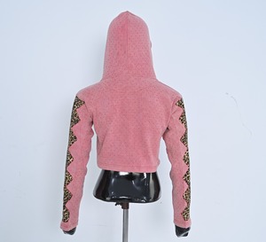 Sudadera corta personalizada para mujer algodón polar DTG estampado Puff estampado DTF 3D bordado Streetwear recortada Sudadera con capucha OEM ODM Disstres - Product Image 6