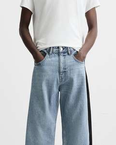 High Quality Custom Men's Baggy Jeans Solid Pattern Vintage Style <b>Trousers</b> Drawstring Closure Mens Denim Pants Are <b>Short</b> <b>Length</b> - Product Image 1