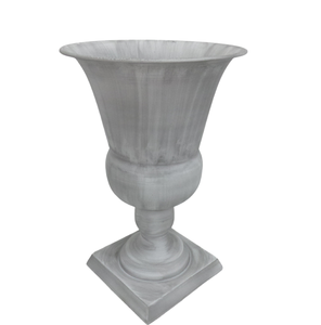 Nuevo florero decorativo de hierro, maceta de Metal de lavado blanco para decoración de jardín y Mesa, hecho a mano a granel - Product Image 5