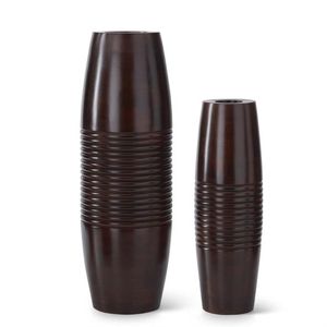 Juego de 3 floreros de madera de mango de diferentes tamaños para el hogar, cocina, oficina, decoración interior, precio de fábrica, tema de vacaciones de Navidad - Product Image 4