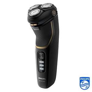 Afeitadora Eléctrica Dorada para Hombre, para Uso en Seco o Húmedo, con Triple Cuchilla Doble y Cabezales Flexibles, Resistente al Agua IPX7, Afeitadora Facial Rotatoria de Repuesto - Product Image 4