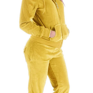 Survêtement de jogging de sport pour femmes personnalisé Offre Spéciale ensemble de 2 pièces de haute qualité pour l'hiver Style décontracté de couleur unie - Product Image 2