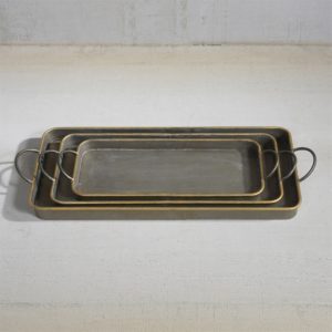 Nouveau plateau de service décoratif en aluminium forme ronde pour ustensiles de cuisine à la maison salade et petit déjeuner plateau de service en argent fini - Product Image 5