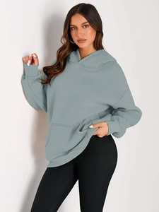 Sweat-shirt à capuche à manches longues doublé respirant d'hiver de style unique OEM/ODM, sweat-shirt à capuche personnalisé pour femmes - Product Image 5