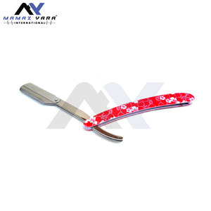 Navajas de Barbero de Acero Inoxidable, Navajas de Afeitar Plegables Profesionales para Salón, Navaja de Afeitar Recta con Bloqueo Giratorio - Product Image 4