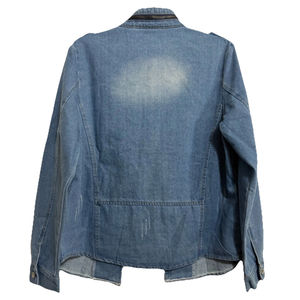 2025 veste en jean bleu longue en coton 100% pour femmes avec vestes et manteaux en jean pour femmes de style vintage - Product Image 2