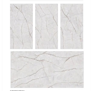 Carreaux de pierre frittée 600x1200 modernes sans fin en porcelaine blanche pour chambre à coucher, salle de bain, villas, commande personnalisable - Product Image 1