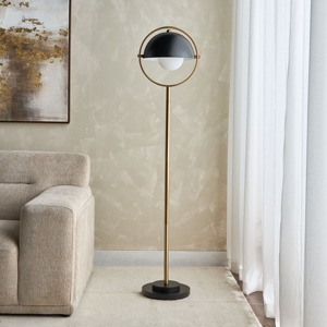 Modern Luxury Living Room Home <b>Decor</b> Elegant <b>Mushroom</b> Shape White Fabric Floor Lamp Stylish Golden Stand LED <b>for</b> Home Office Use - Product Image 1