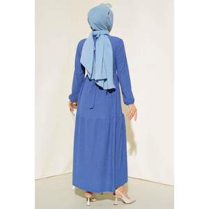 Vestido Crepé Capas Índigo - Product Image 1