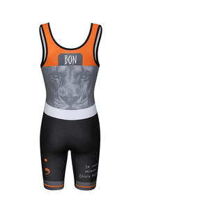 Singlet de lutte hommes une pièce équipement de sport de compression pour les matchs d'entraînement MMA fitness gym et événements sportifs - Product Image 2