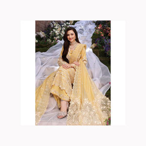 Señoras étnicas Salwar Kameez pakistaní indio Punjabi algodón césped gasa vestido señoras Suites desgaste - Product Image 4
