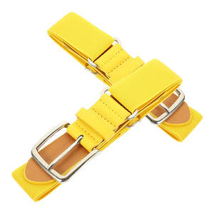 Ceinture de baseball au design unique, faible MOQ, couleur jaune, réglable, légère - Product Image 1