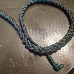 의식이나 공식적인 모양을위한 꼰 패턴 내구성 폴리에스터 후크 및 루프 맞춤형 나일론 숄더 코드 - Product Image 4