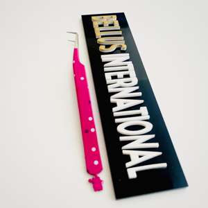 Pince à épiler d'extension de cils avec logo personnalisé Pince à cils pointue rose en acier inoxydable pour les applications de cils volumineux - Product Image 6