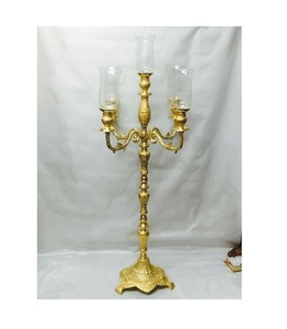 Handmade Aluminium Gold Color Centerpiece <b>Candelabra</b> Customized Size And Shape Candle Holder By Home Arts - Product Image 4
